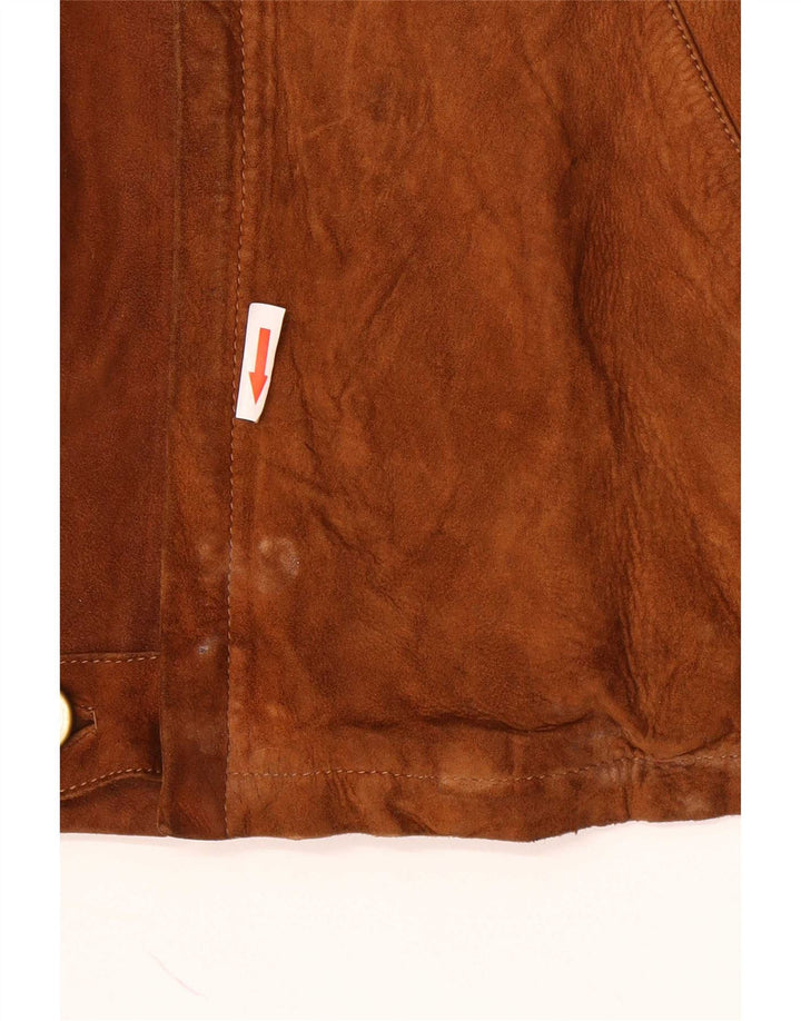 Vintage Herren Wildlederjacke UK 38 Mittelbraun