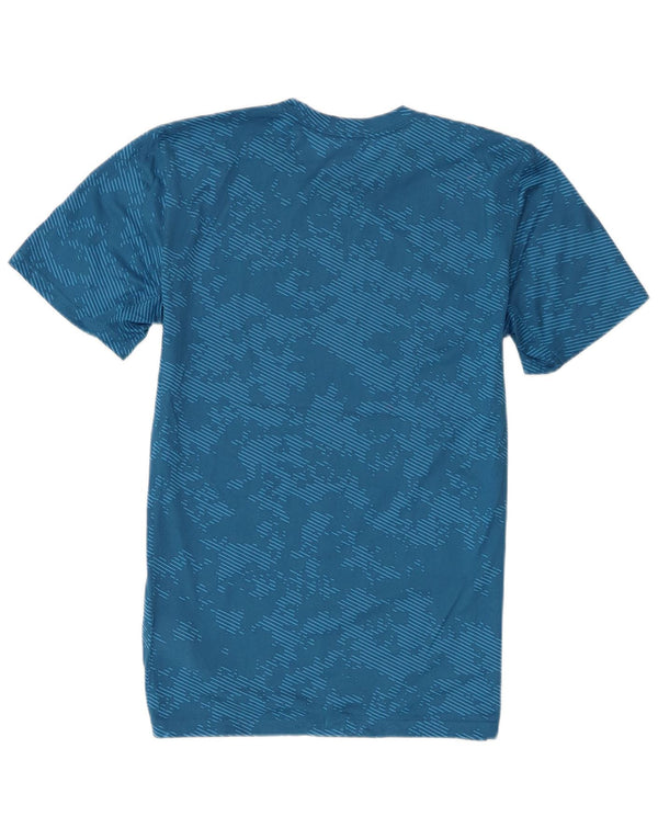 Nike Herren Dri Fit T-Shirt Top Small Blau Camouflage Polyester