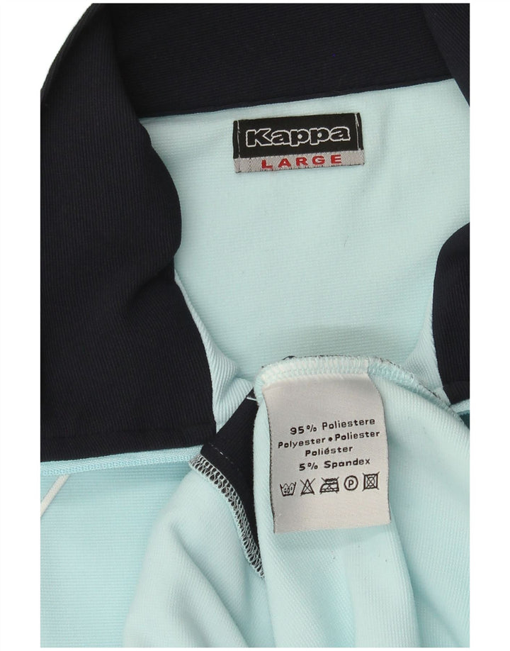 Kappa Damen-Trainingsanzug-Top-Jacke, UK 16, groß, blaues Farbblock-Polyester