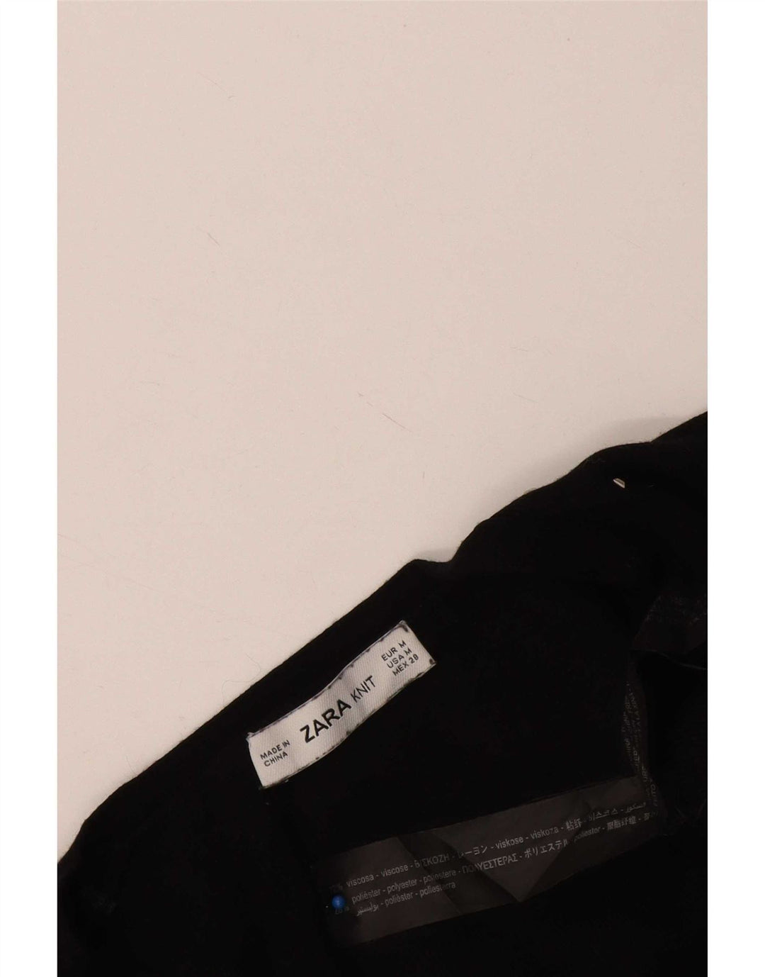 Zara Damen Bolero-Pullover UK 12 Mittelschwarz gefleckte Viskose