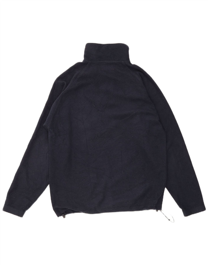 KAPPA Herren-Fleecepullover mit Reißverschluss am Hals, mittelgroß, Marineblau