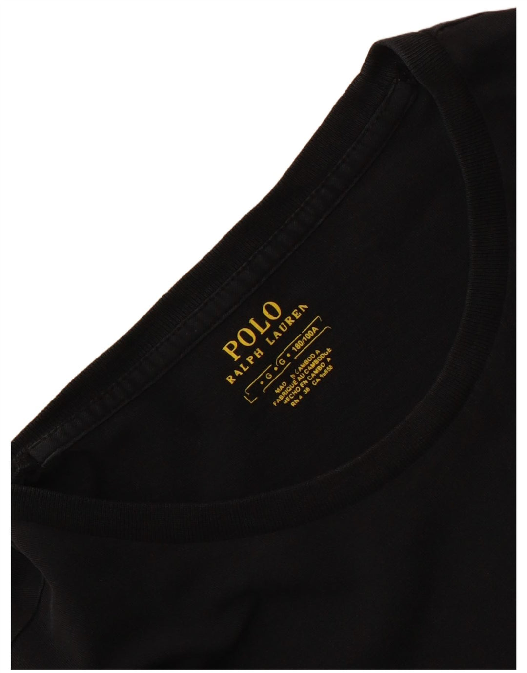 Polo Ralph Lauren Damen T-Shirt Top UK 16 Large Schwarz