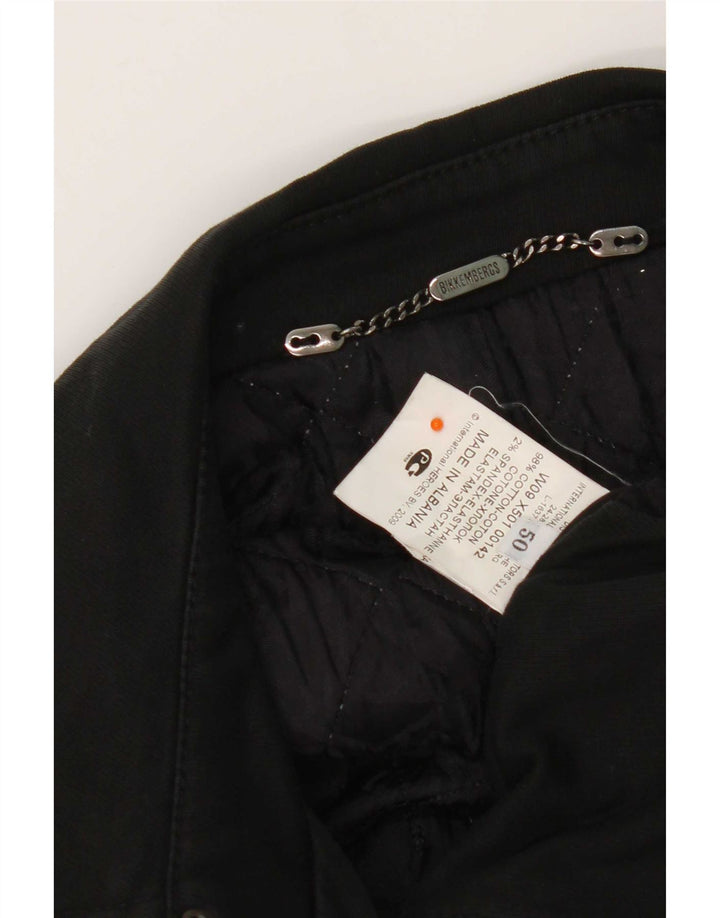 Bikkembergs Damen Zweireihige Blazerjacke IT 50 XL Schwarz Baumwolle