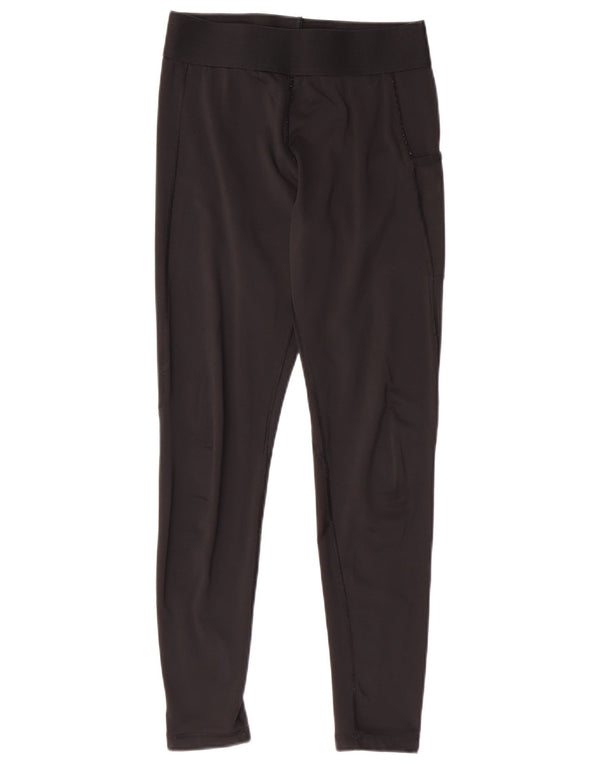 Adidas Damen Tech Fit Graphic Leggings UK 12/14 Medium Schwarz