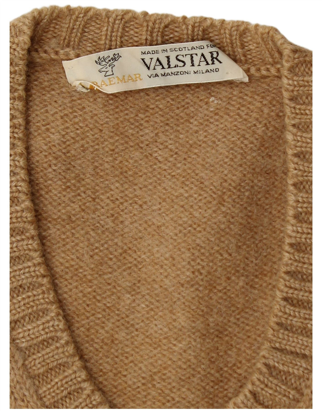 Valstar Herren-Pullover mit V-Ausschnitt, Größe L, Beige