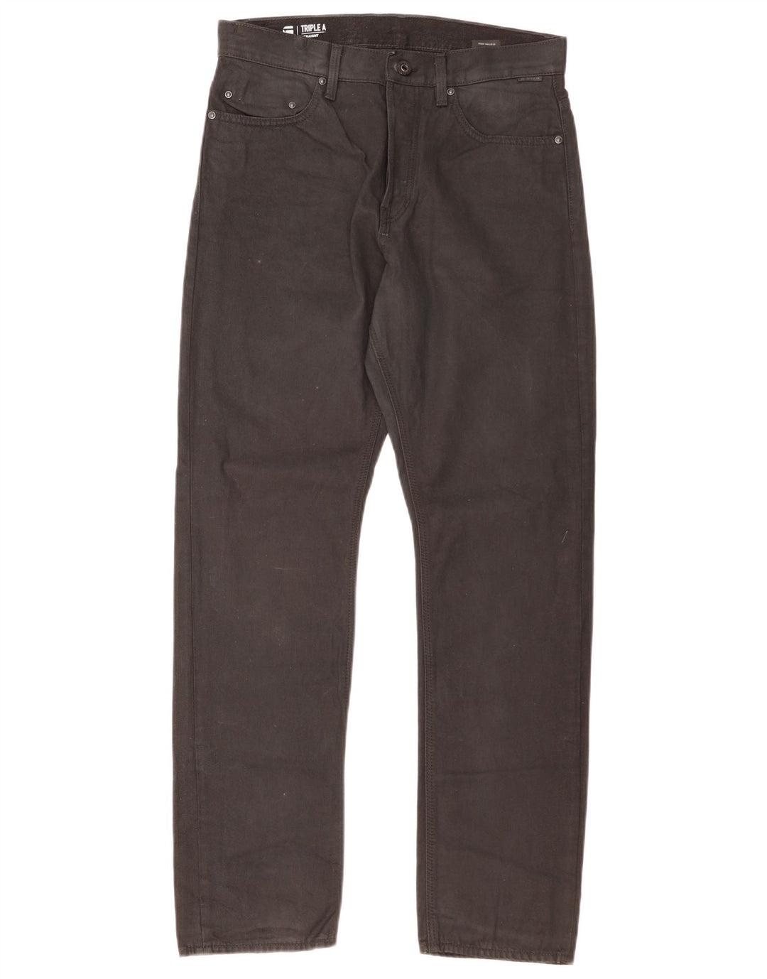G-Star Herren Straight Jeans W31 L32 Schwarze Baumwolle