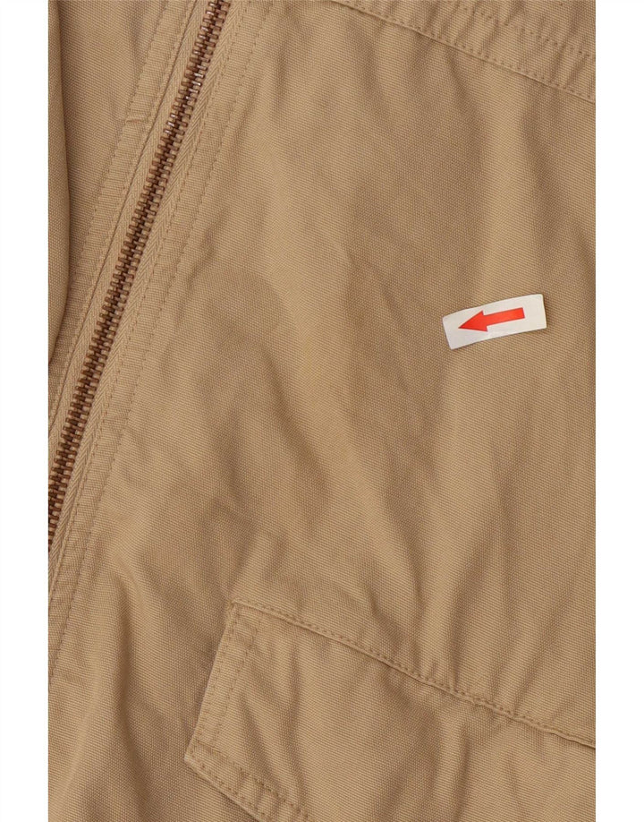 Zara Herren Bomberjacke UK 42 XL Beige Baumwolle