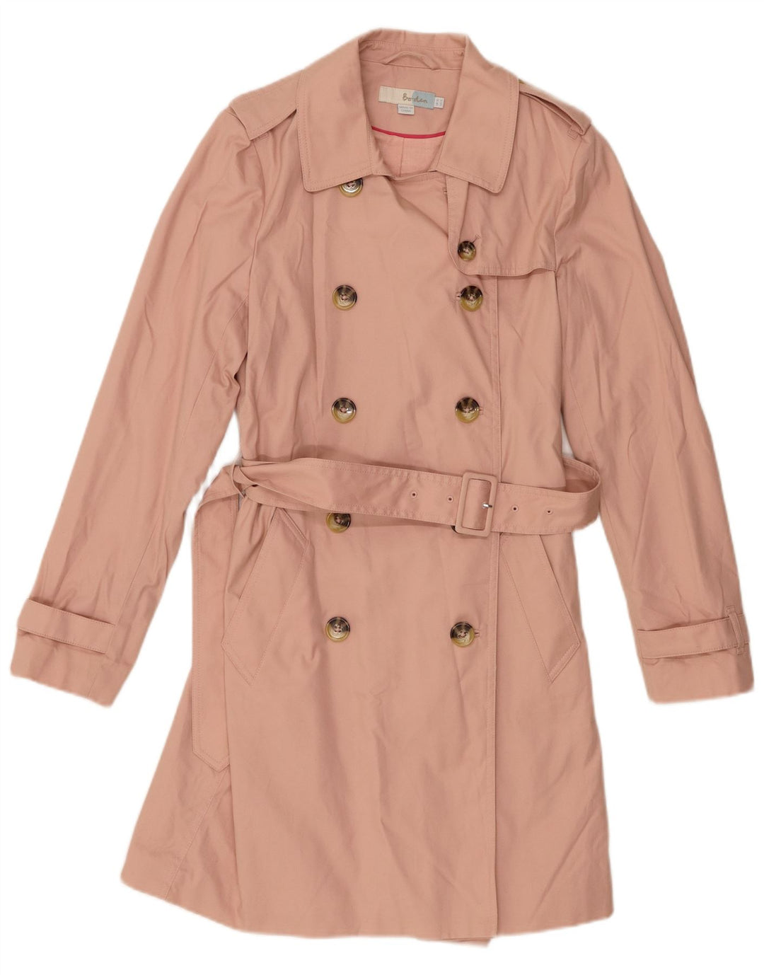 Boden Damen Trenchcoat UK 10 Small Rosa Baumwolle