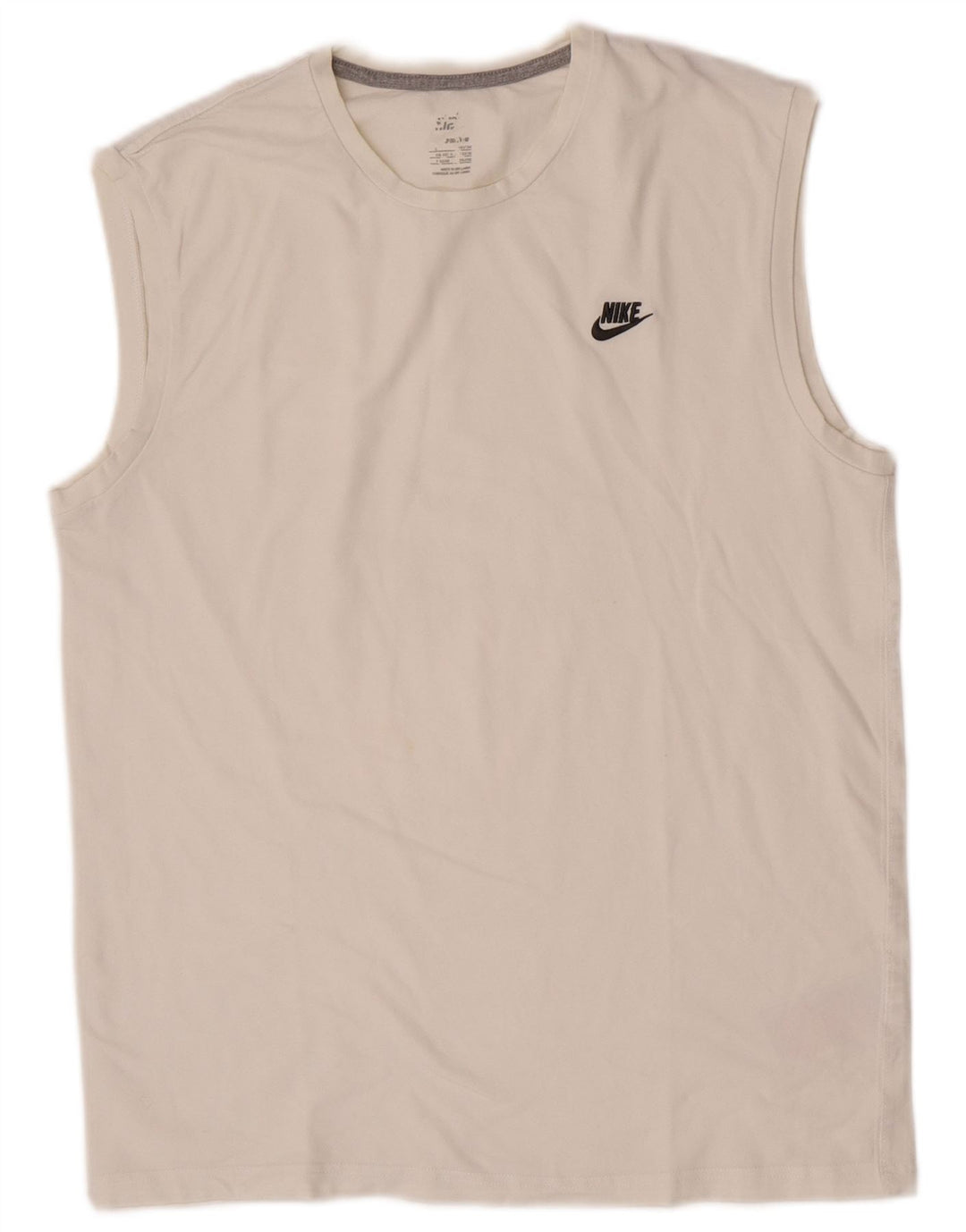 Nike Herren Weste Top UK 42/44 Große weiße Baumwolle