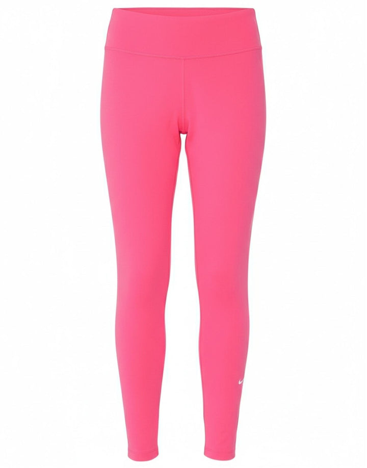 Nike Damen Dri Fit Leggings UK 10 Small Rosa Polyester