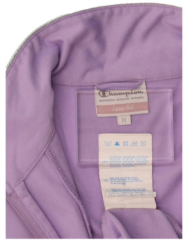 CHAMPION Womens Tracksuit Top Jacket UK 14 Medium Purple Polyester