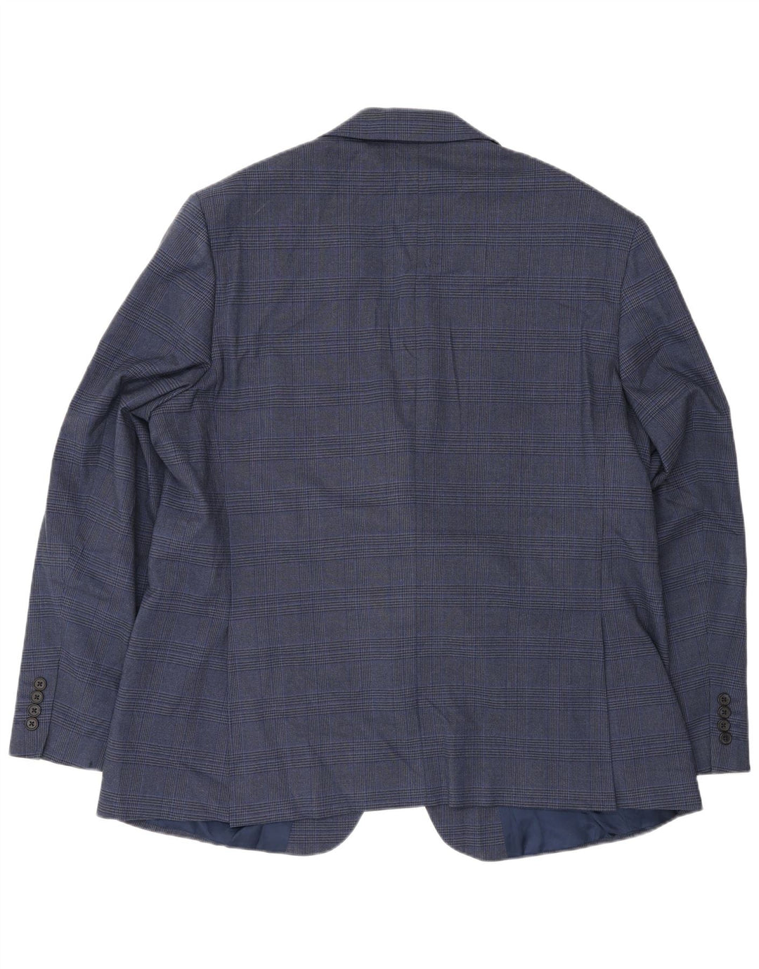 Marks & Spencer Herren-Blazer mit 2 Knöpfen, UK 48, 2XL, blauer Hahnentrittmuster