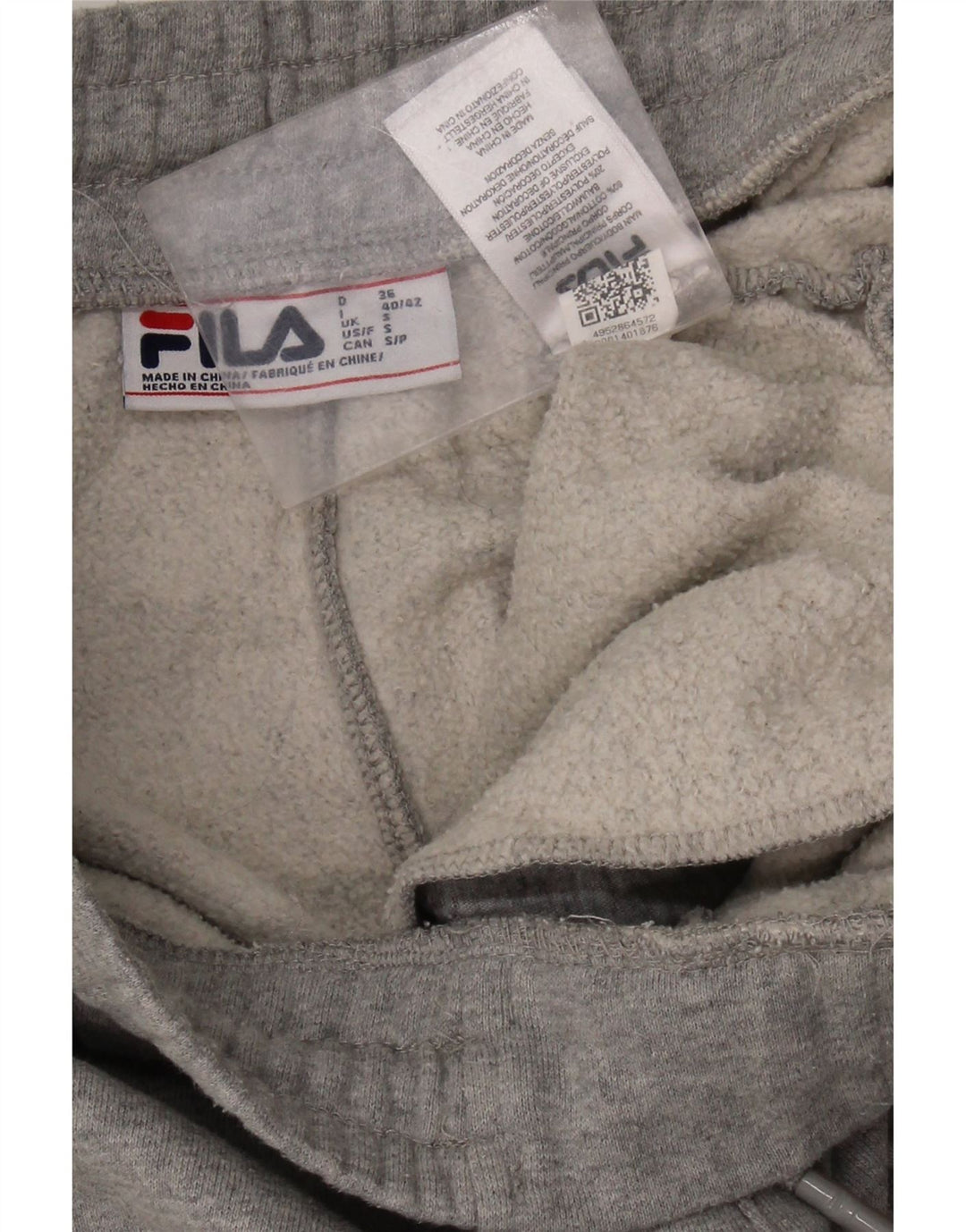 FILA Herren-Trainingshose, Jogginghose, Größe S, graue Baumwolle