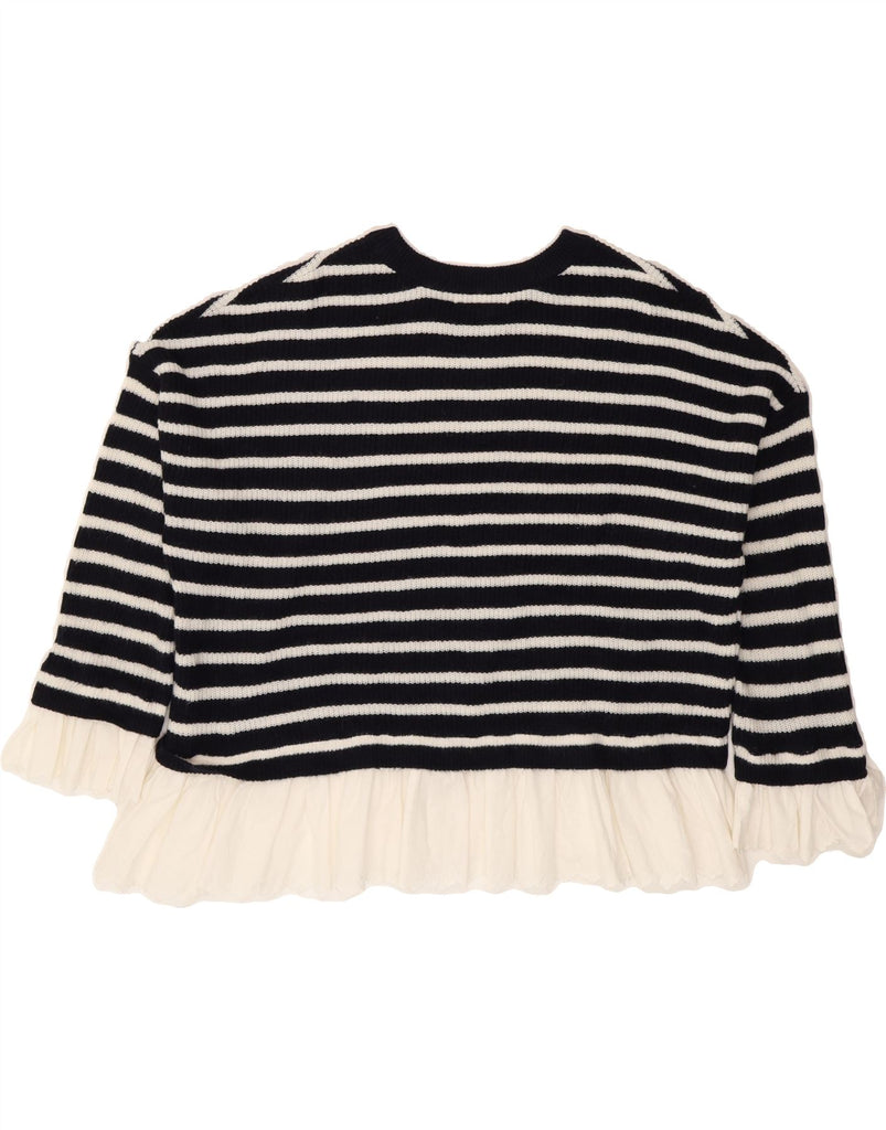 BODEN Womens Oversized Crew Neck Jumper Sweater UK 20 2XL Black Striped Vintage Boden and Second-Hand Boden from Messina Hembry 