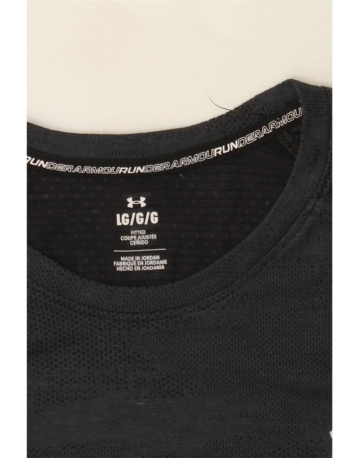 Under Armour Herren-T-Shirt mit tailliertem Schnitt, groß, Schwarz, Farbblock