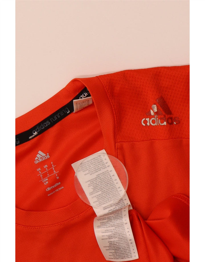 ADIDAS Mens Climalite T-Shirt Top Small Orange Polyester