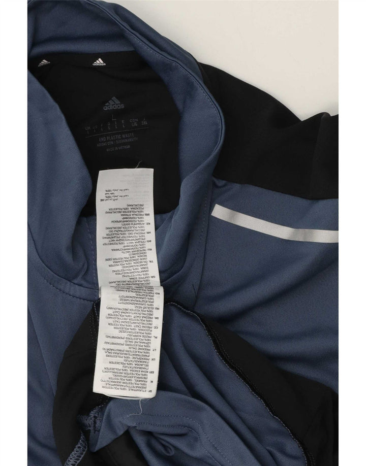 Adidas Herren Aeroready Pullover-Trainingsanzug-Oberteil, groß, Marineblau, Farbblock