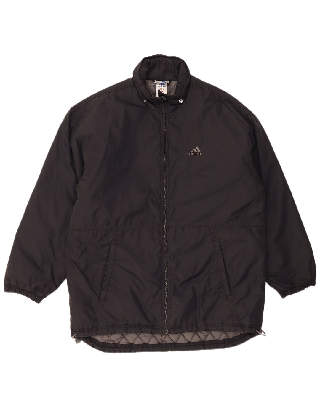 Adidas Herren Graphic Windbreaker Mantel UK 38/40 Medium Schwarz Polyamid