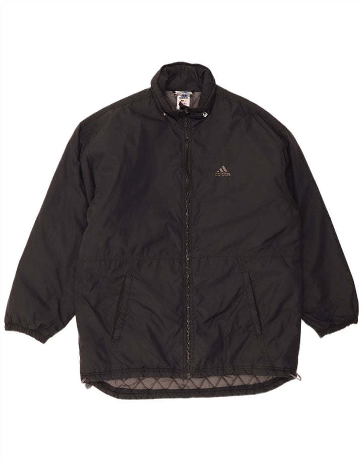 Adidas Herren Graphic Windbreaker Mantel UK 38/40 Medium Schwarz Polyamid