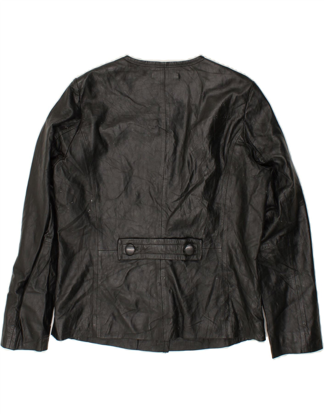 VINTAGE Womens Leather Jacket UK 10 Small Black Leather | Vintage Vintage | Thrift | Second-Hand Vintage | Used Clothing | Messina Hembry 