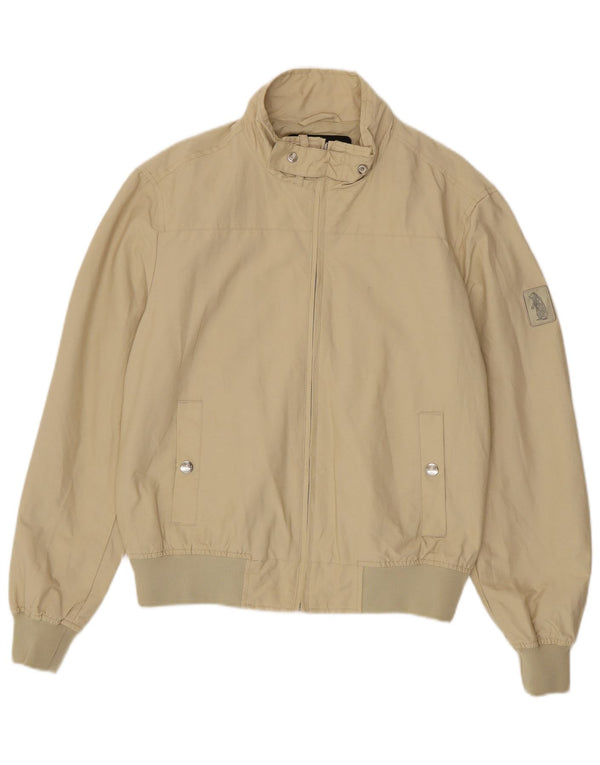 Refrigue Herren Bomberjacke UK 40 Large Beige Baumwolle