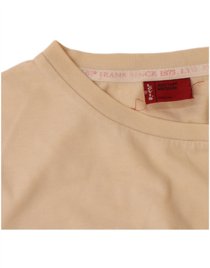 Levi's Damen Grafik-T-Shirt-Oberteil UK 14 Mittelbeige