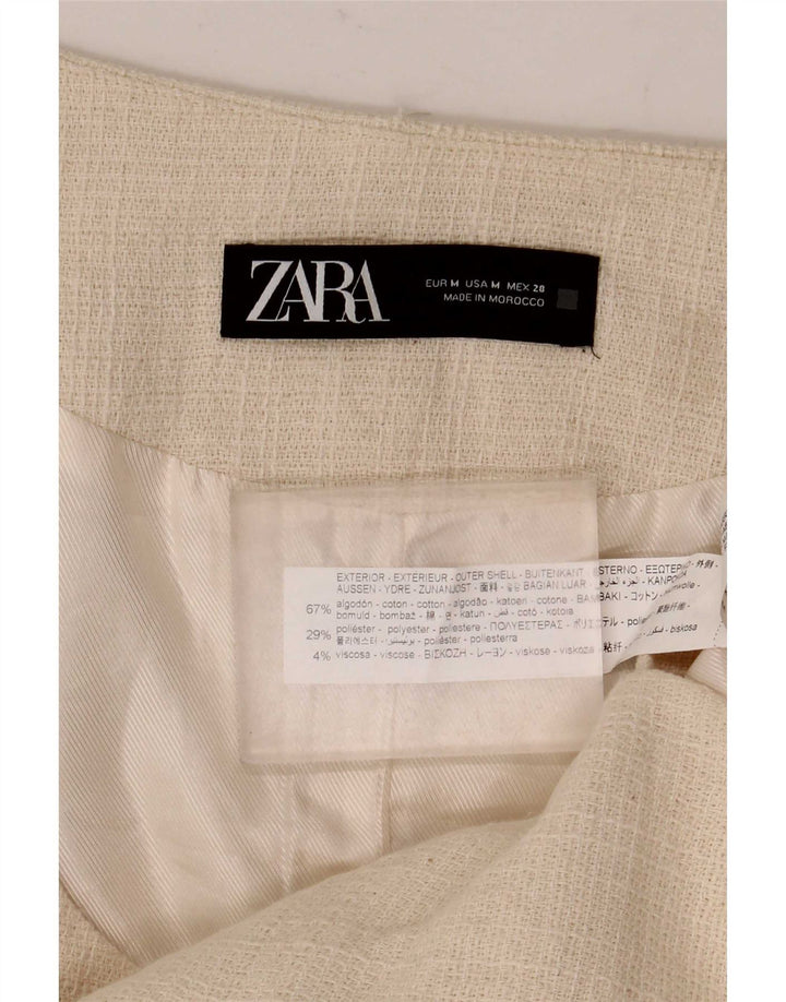 Zara Damen Weste UK 12 Mittelbeige Baumwolle