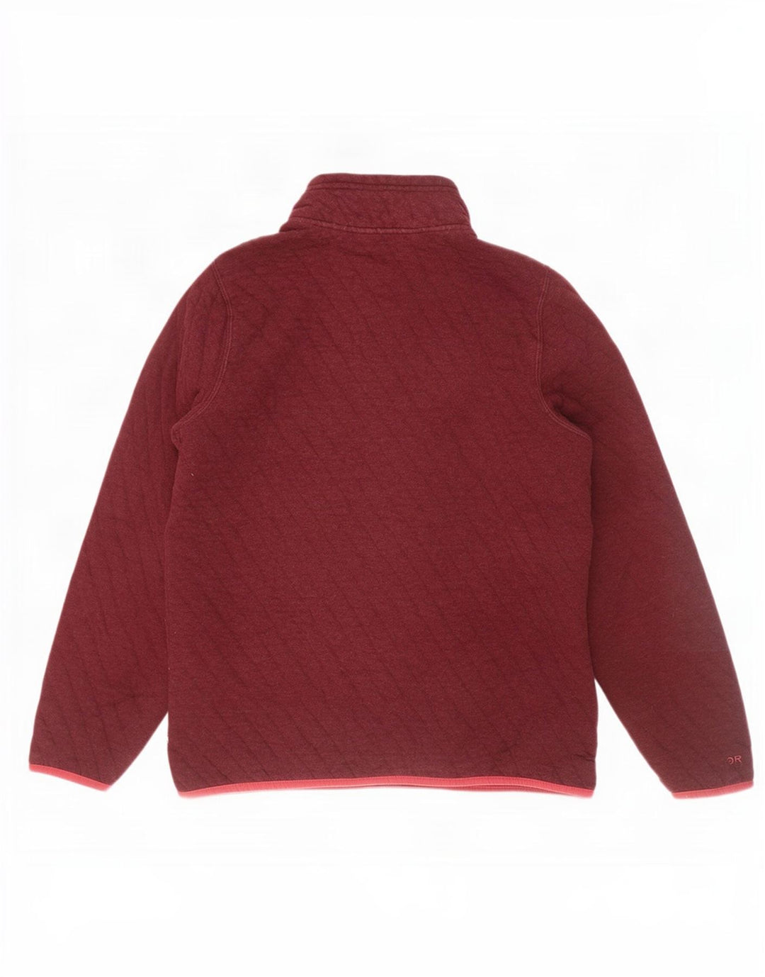 Orvis Damen-Sweatshirt mit Knopfkragen, UK 14, mittlere kastanienbraune Baumwolle