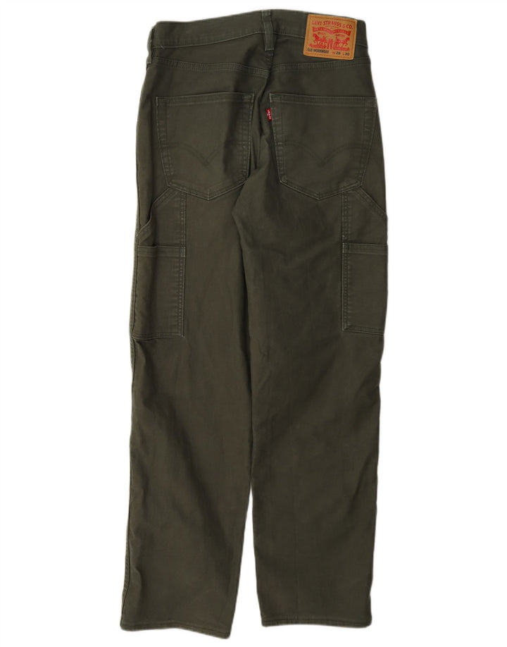 Levi's Herren 565 Straight Cargo Hose W28 L30 Khaki Baumwolle