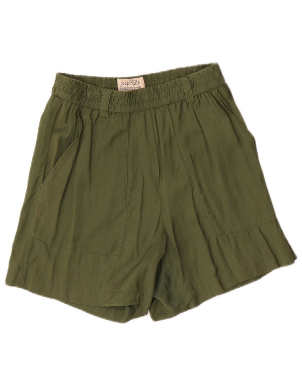 Jack Wills Damen Pegged Casual Shorts UK 8 Small W28 Grüne Viskose