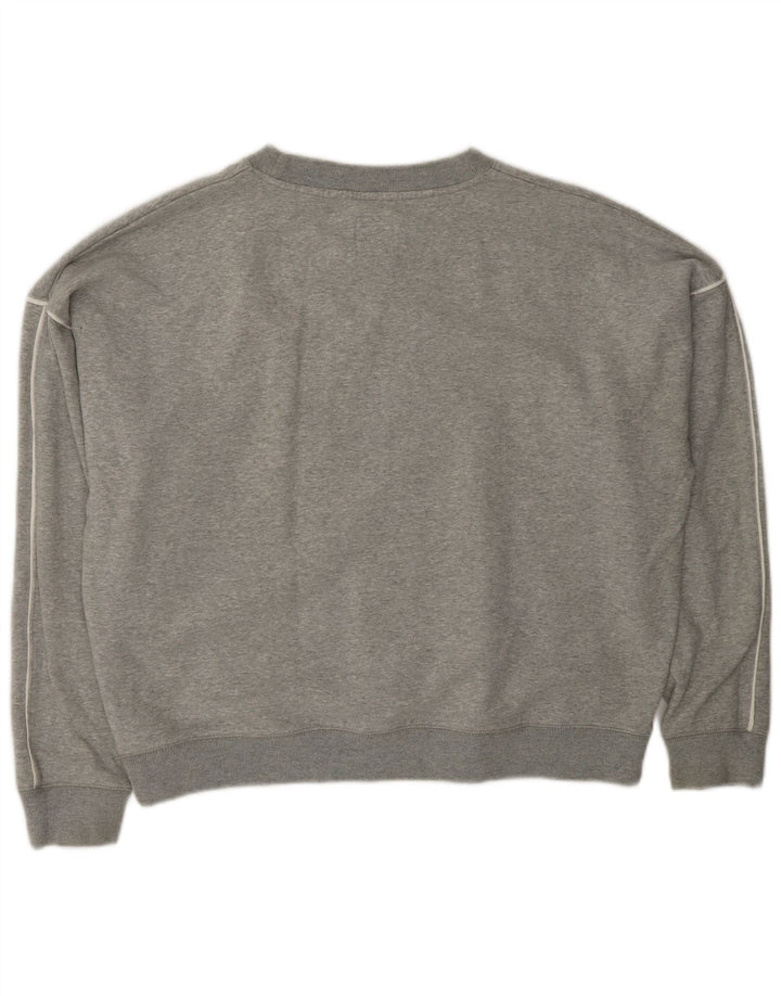 JACK WILLS Damen Sweatshirt Pullover UK 12 Mittelgraue Baumwolle
