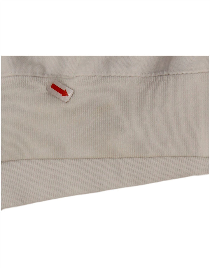 NIKE Herren Kapuzenpullover UK 45/47 XL Weiße Baumwolle