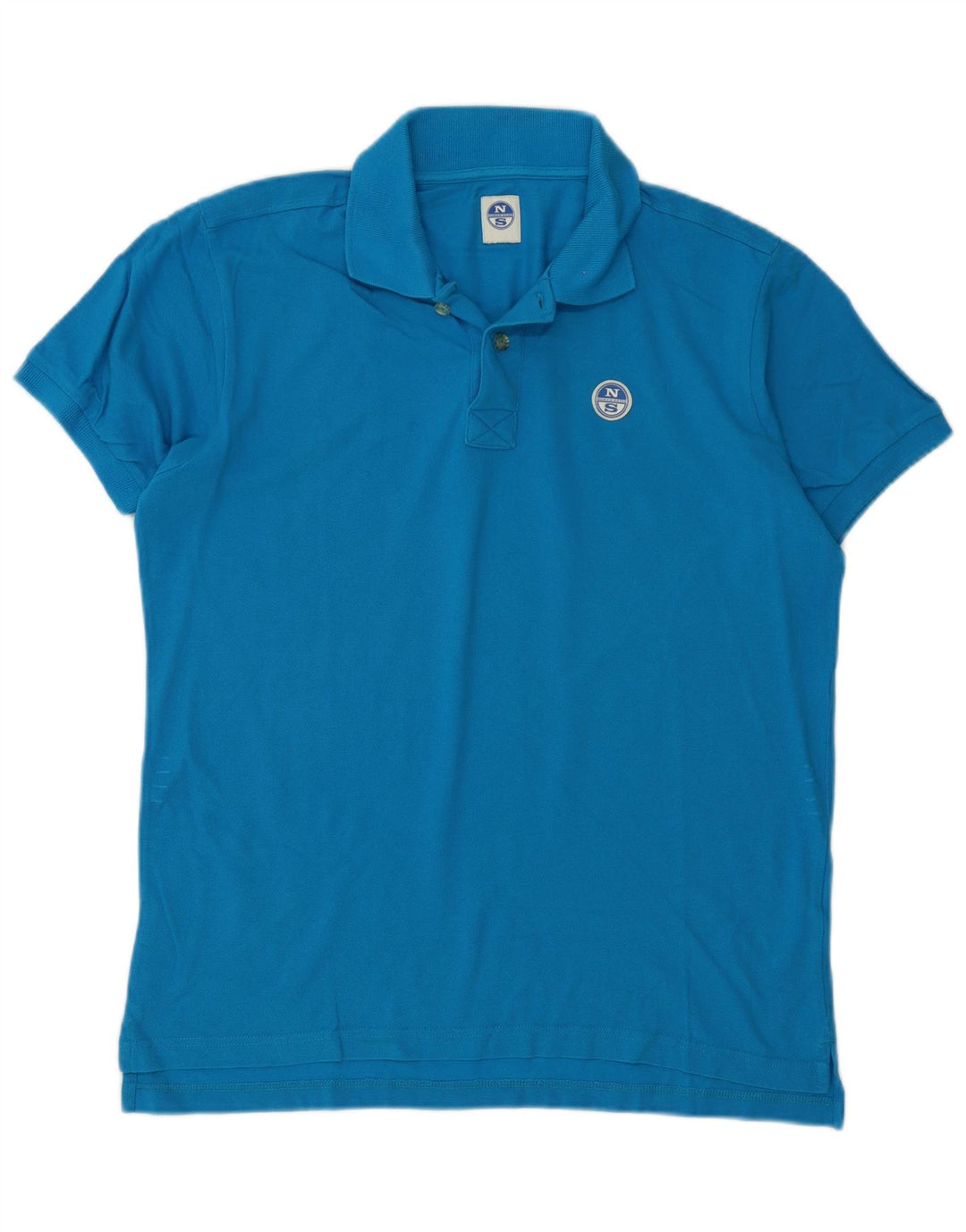 North Sails Herren-Poloshirt aus mittelblauer Baumwolle