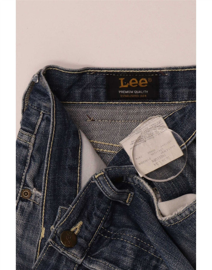 Lee Herren Freeburn Straight Jeans W34 L30 Blaue Baumwolle
