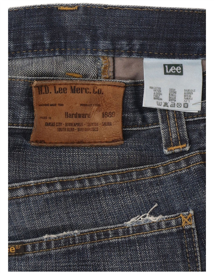 Lee Damen Flint Straight Jeans W30 L30 Blaue Baumwolle