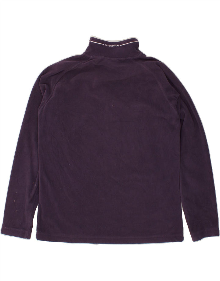 CRAGHOPPERS Womens Zip Neck Fleece Jumper UK 12 Medium  Purple Polyester Vintage CRAGHOPPERS and Second-Hand CRAGHOPPERS from Messina Hembry 