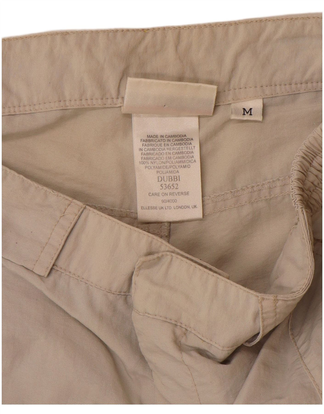 Ellesse Herren gerade Cargohose Medium W30 L30 Beige Polyamid