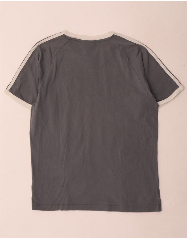 Adidas Mens T-Shirt Top Medium Grey Cotton