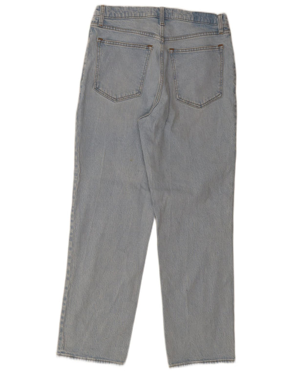 ABERCROMBIE & FITCH Damen Straight Jeans US 10 Large W30 L29 Blau
