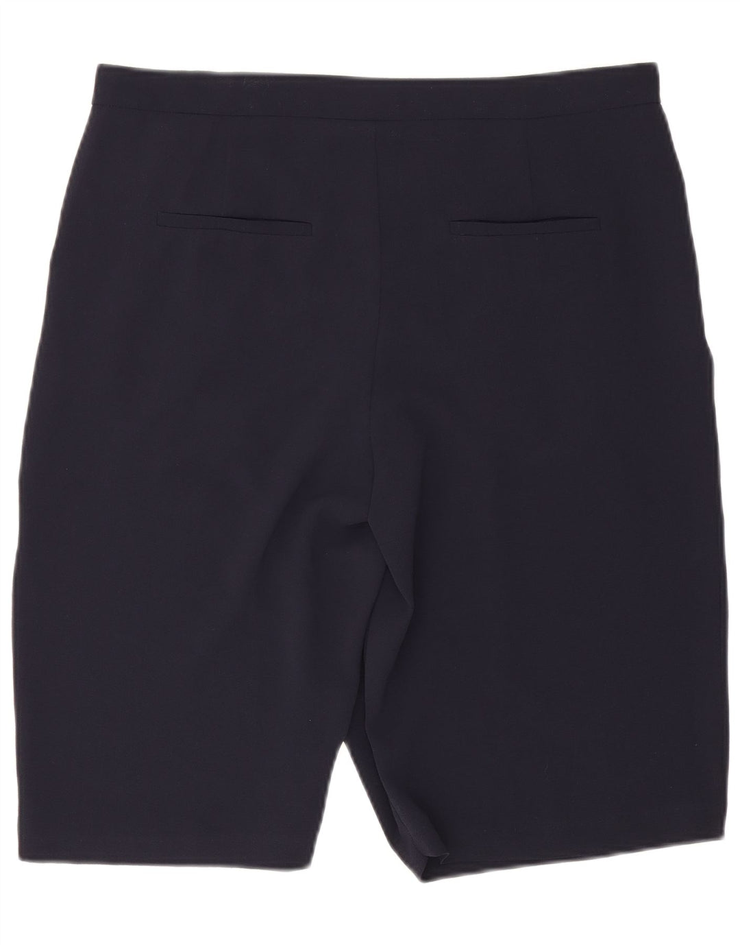 Zara Damen Chino-Shorts, Größe L, W32, Marineblau, Polyester