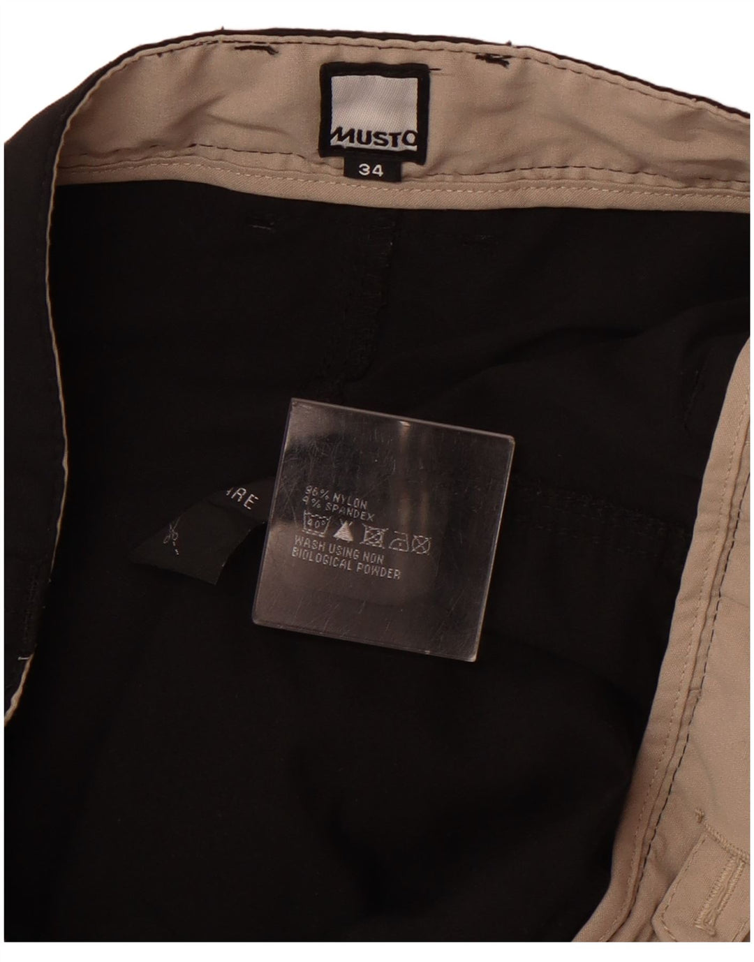 Musto Herren Evolution Cargo Shorts W34 Großes schwarzes Nylon