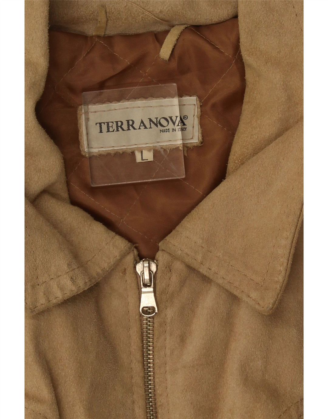 Terranova Herren Bomber Wildlederjacke UK 40 Large Beige
