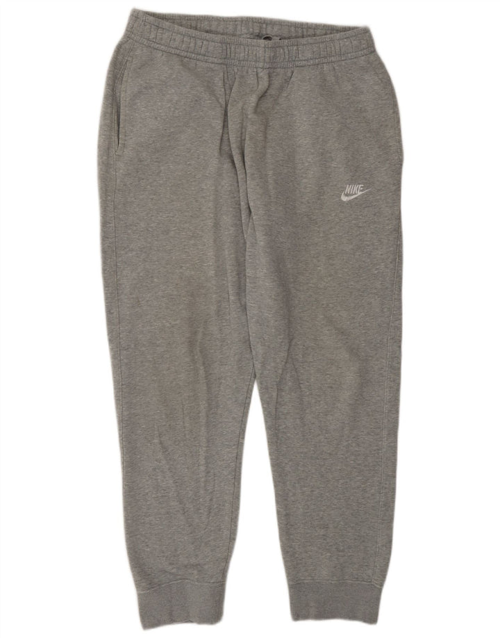 NIKE Mens Tracksuit Trousers Joggers Large  Grey Cotton