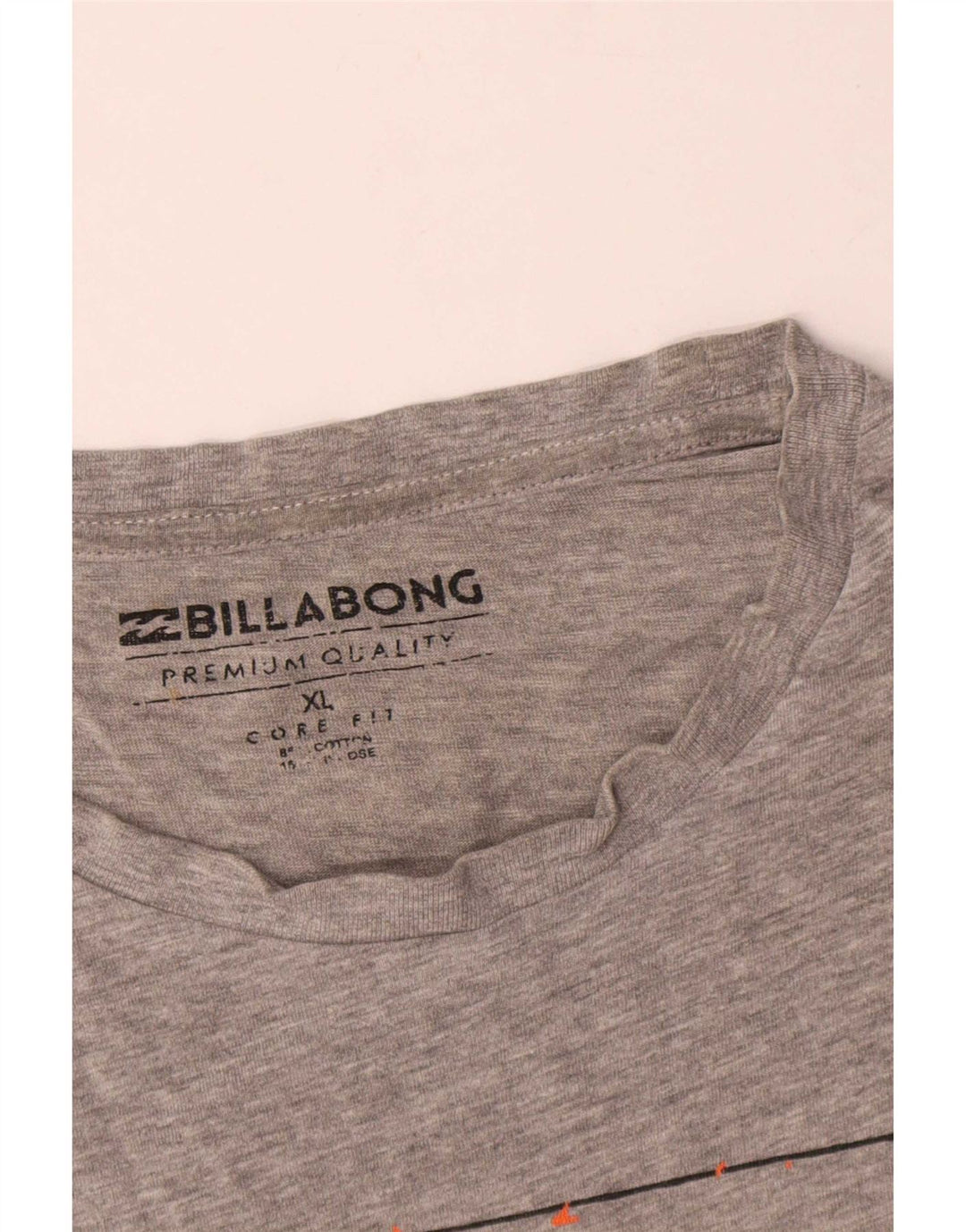 Billabong Herren Core Fit Graphic T-Shirt Top XL Grau Baumwolle