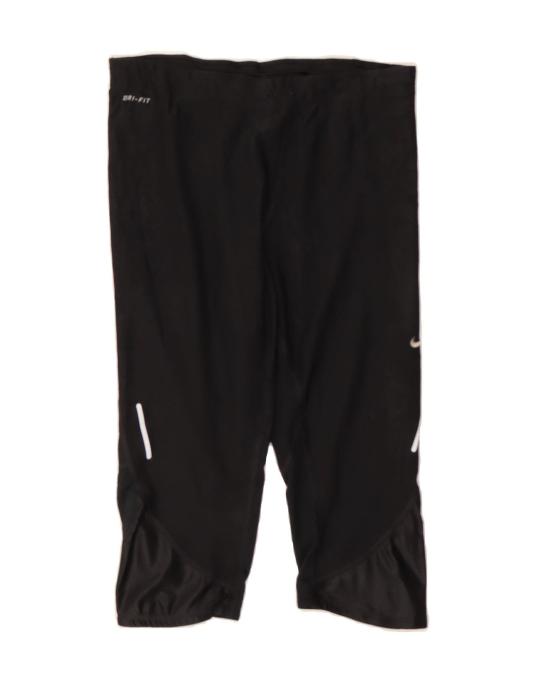 NIKE Womens Dri Fit Capri Tracksuit Trousers UK 12 Medium Black Vintage Nike and Second-Hand Nike from Messina Hembry 