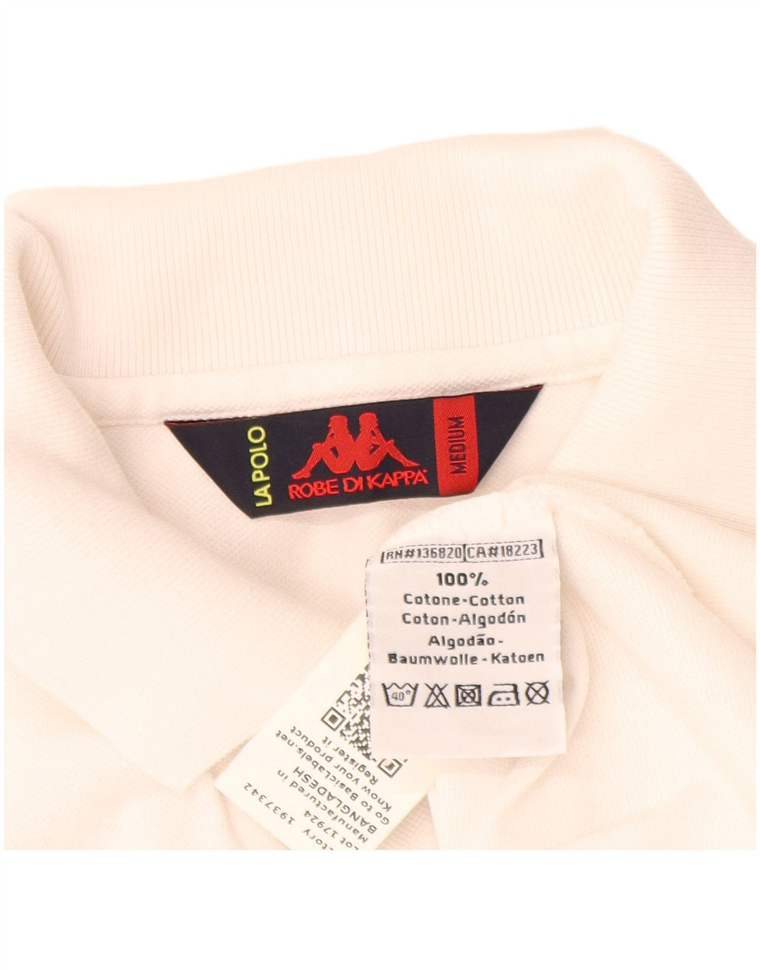Kappa Herren-Poloshirt aus mittelweißer Baumwolle