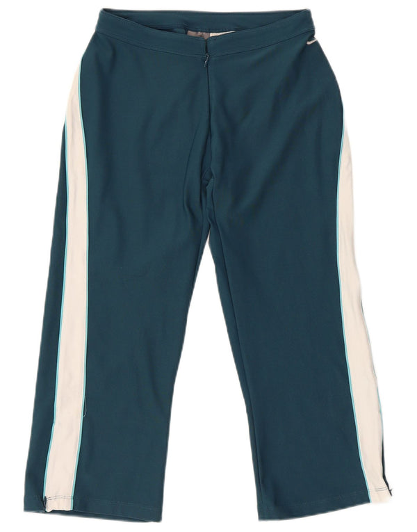 Nike Capri-Trainingshose für Damen, UK 8/10, Größe S, Grün, Farbblock, Sport