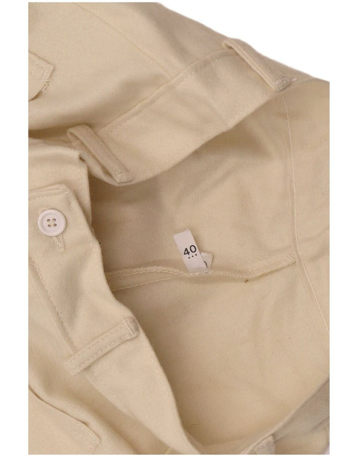 Vintage Damen Bootcut Hose IT 40 Small W26 L33 Off White
