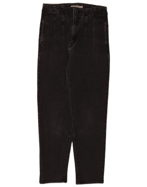 Levi's Damen Crop High Waist Tapered Jeans W28 L26 Graue Baumwolle