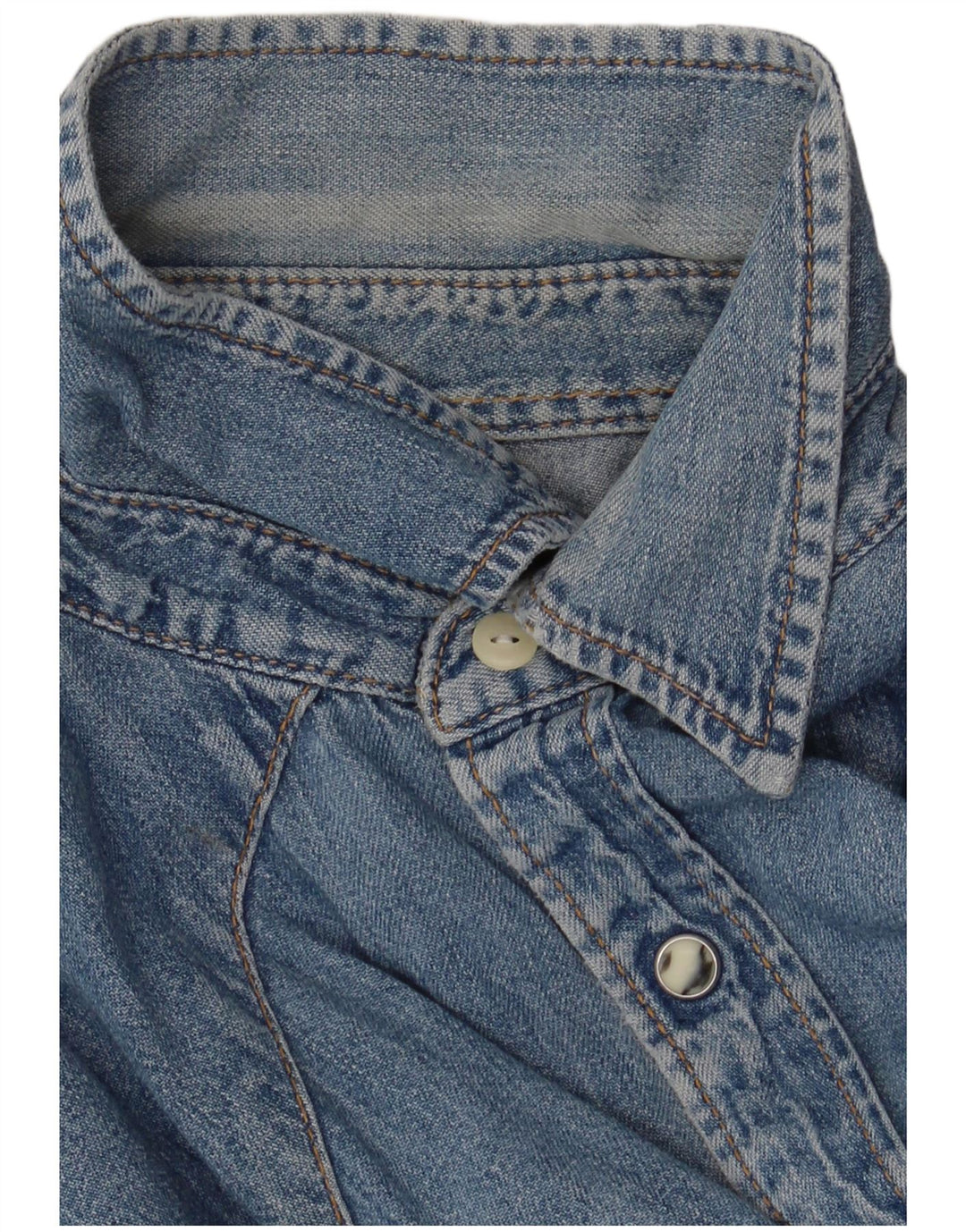 Lee Herren-Jeanshemd aus mittelblauer Baumwolle